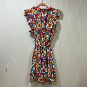 Bold Moves White Floral Dress